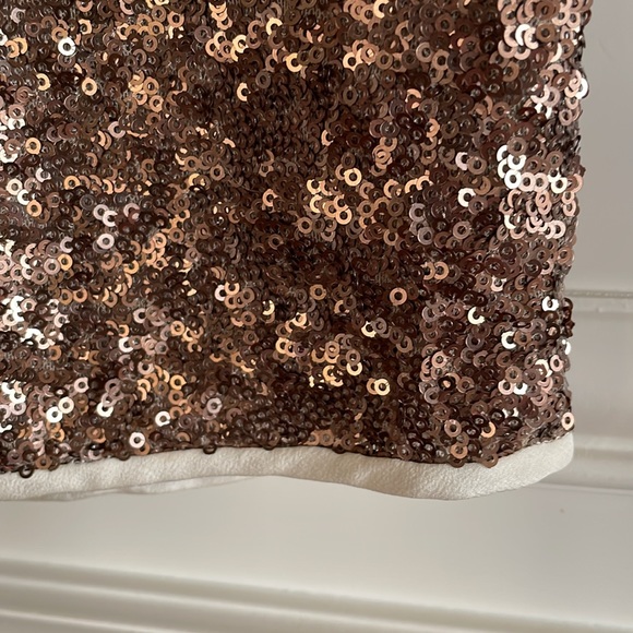 Wilfred | Bronze Sequin Silk Trim Tank Dress - size Small - Picture 5 of 9